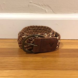 America Eagle Leather Braided Belt